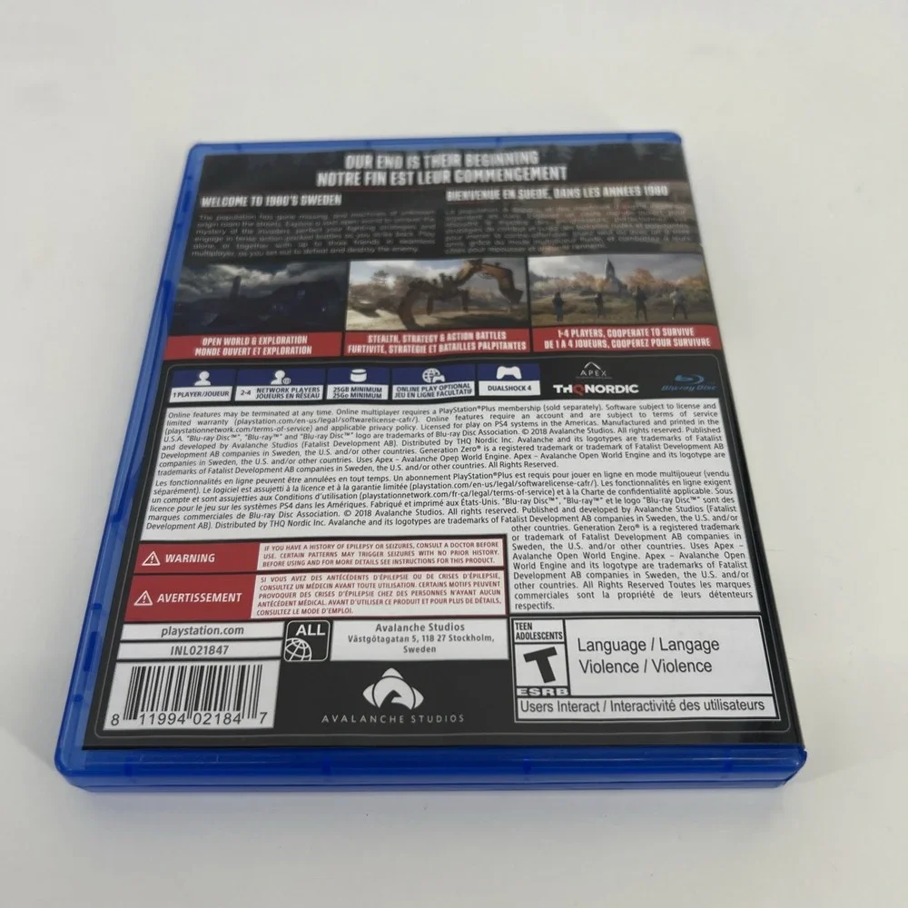 G514 Generation Zero - Sony PlayStation 4